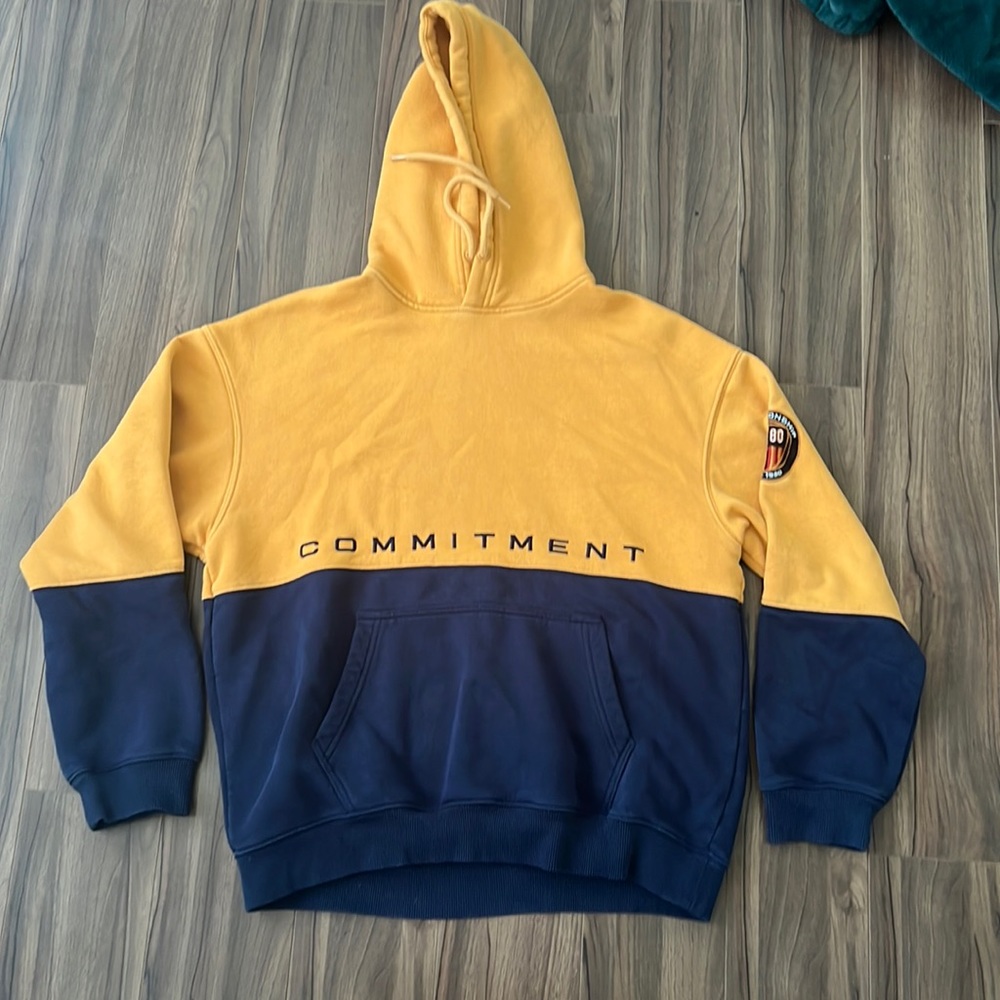 Yellow and blue hoodie